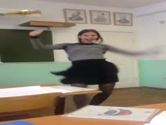 A happy wife dancing and masturbating is seen on hidden camera.